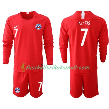 Fußballtrikots Chile ALEXIS 7 Kinder 2018-2019 Langarm Heimtrikotsatz kaufen